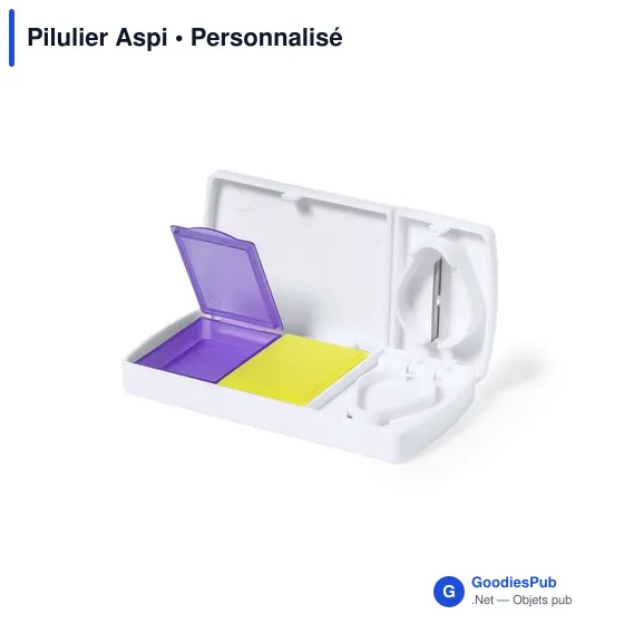 Pilulier personnalisable avec logo - Pilulier Aspi - Image 6