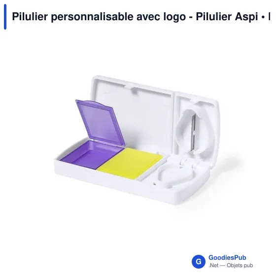 Pilulier personnalisable avec logo - Pilulier Aspi - Image 7