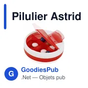 Pilulier personnalisé avec logo - Astrid pour entreprises - Miniature 1