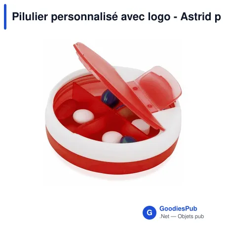 Pilulier personnalisé avec logo - Astrid pour entreprises