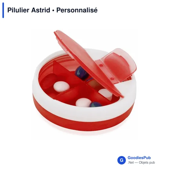 Pilulier personnalisé avec logo - Astrid pour entreprises - Image 1