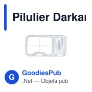 Pilulier personnalisable Darkan avec logo pour l'hygiène et le bien-être - Miniature 2