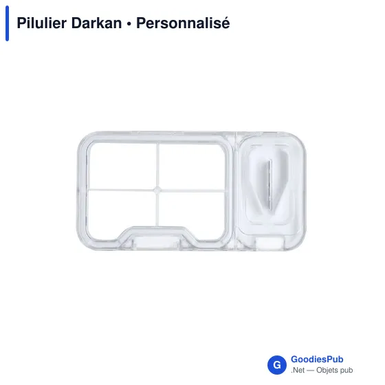 Pilulier personnalisable Darkan avec logo pour l'hygiène et le bien-être - Image 2