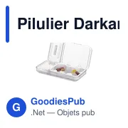 Pilulier personnalisable Darkan avec logo pour l'hygiène et le bien-être - Miniature 3