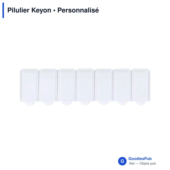 Pilulier personnalisable Keyon avec logo - Organisateur de médicaments - Image 2