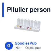 Pilulier personnalisable Keyon avec logo - Organisateur de médicaments - Miniature 3