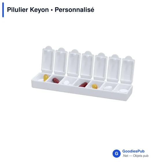 Pilulier personnalisable Keyon avec logo - Organisateur de médicaments - Image 3