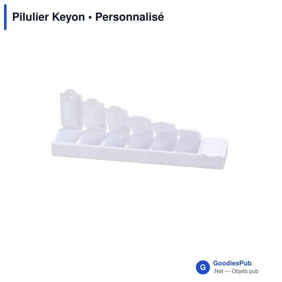 Pilulier personnalisable Keyon avec logo - Organisateur de médicaments - Image 4