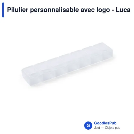 Pilulier personnalisable avec logo - Lucam