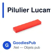 Pilulier personnalisable avec logo - Lucam - Miniature 2