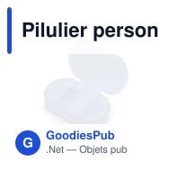 Pilulier personnalisable Trizone avec logo - 3 compartiments - Miniature 1