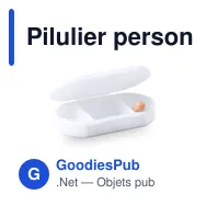 Pilulier personnalisable Trizone avec logo - 3 compartiments - Miniature 3