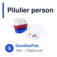 Pilulier personnalisable Trizone avec logo - 3 compartiments - Miniature 4