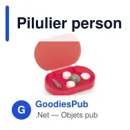 Pilulier personnalisable Trizone avec logo - 3 compartiments - Miniature 5