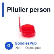 Pilulier personnalisable Trizone avec logo - 3 compartiments - Miniature 7