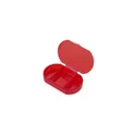 Variante rouge - Pilulier personnalisable Trizone avec logo - 3 compartiments