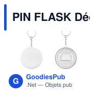 PIN FLASK Décapsuleur porte-clés métal - Miniature 1