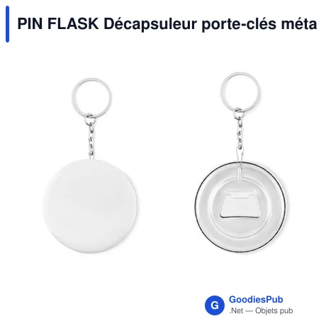 PIN FLASK Décapsuleur porte-clés métal