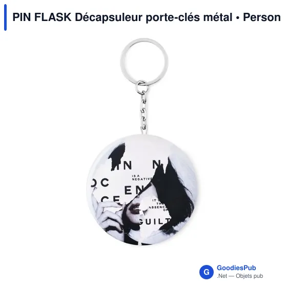 PIN FLASK Décapsuleur porte-clés métal - Image 2