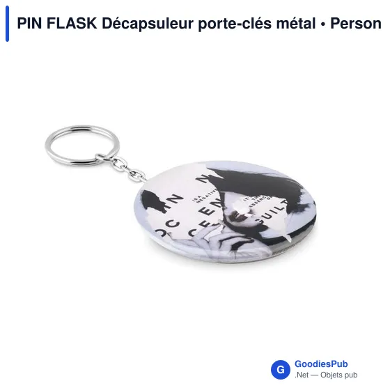 PIN FLASK Décapsuleur porte-clés métal - Image 3