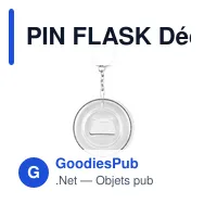 PIN FLASK Décapsuleur porte-clés métal - Miniature 4