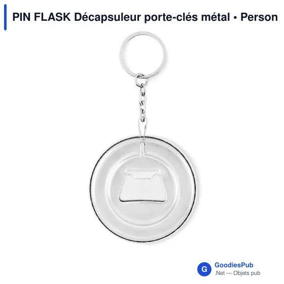 PIN FLASK Décapsuleur porte-clés métal - Image 4