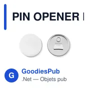 PIN OPENER Magnet en métal et décapsuleur - Miniature 1