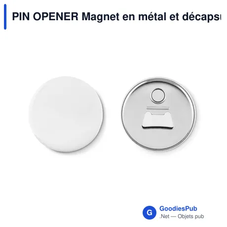 PIN OPENER Magnet en métal et décapsuleur