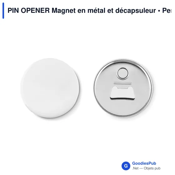 PIN OPENER Magnet en métal et décapsuleur - Image 1