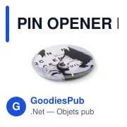 PIN OPENER Magnet en métal et décapsuleur - Miniature 3