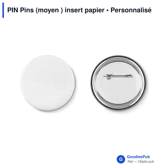 PIN Pins (moyen ) insert papier - Image 1