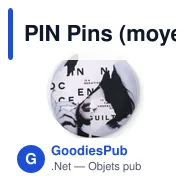 PIN Pins (moyen ) insert papier - Miniature 3