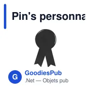 Pin's personnalisable Ruban Solidario avec logo - Miniature 1