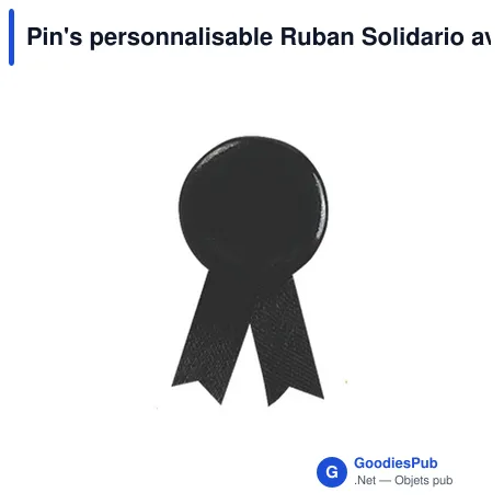 Pin's personnalisable Ruban Solidario avec logo