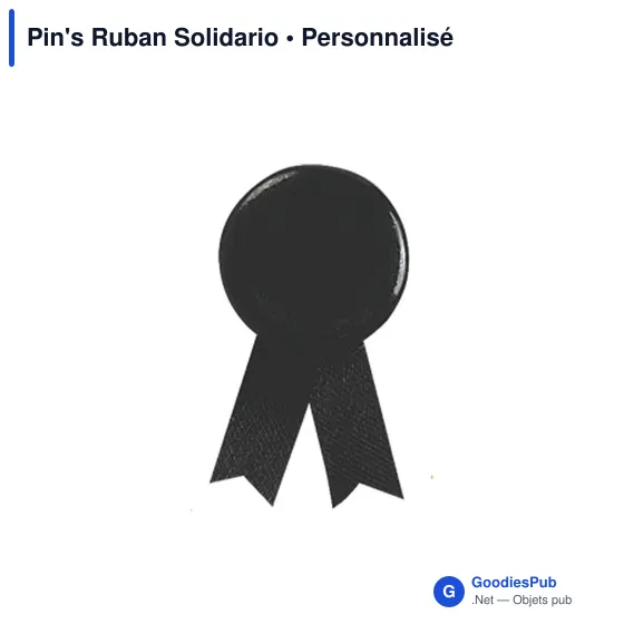 Pin's personnalisable Ruban Solidario avec logo - Image 1