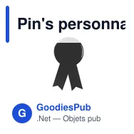 Pin's personnalisable Ruban Solidario avec logo - Miniature 2