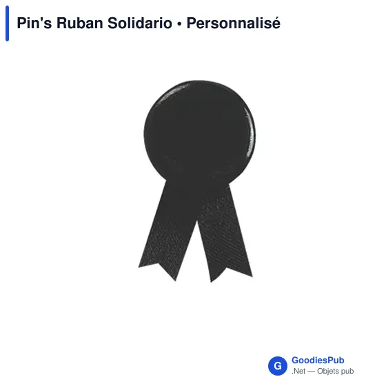 Pin's personnalisable Ruban Solidario avec logo - Image 2