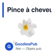 Pince à cheveux personnalisable Tixcon avec logo - Miniature 1