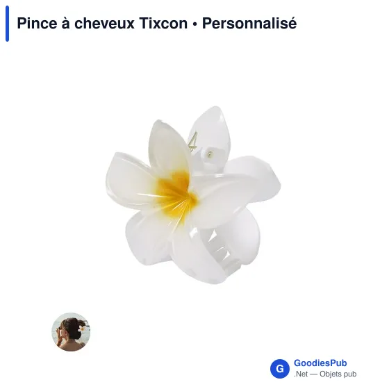 Pince à cheveux personnalisable Tixcon avec logo - Image 1