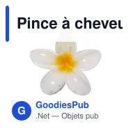 Pince à cheveux personnalisable Tixcon avec logo - Miniature 2