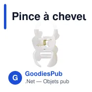 Pince à cheveux personnalisable Tixcon avec logo - Miniature 5