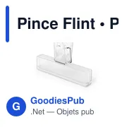 Pince de fermeture personnalisable avec logo - Pince Flint - Miniature 1