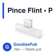 Pince de fermeture personnalisable avec logo - Pince Flint - Miniature 2