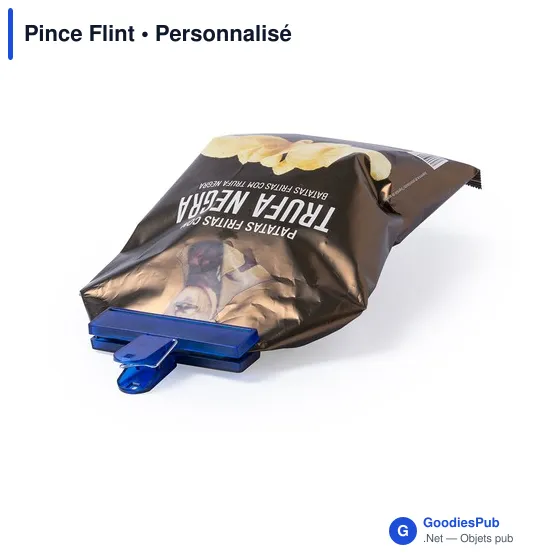Pince de fermeture personnalisable avec logo - Pince Flint - Image 3