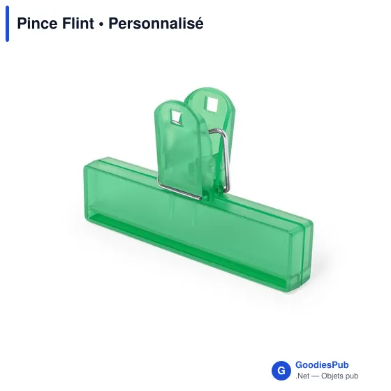 Pince de fermeture personnalisable avec logo - Pince Flint - Image 5