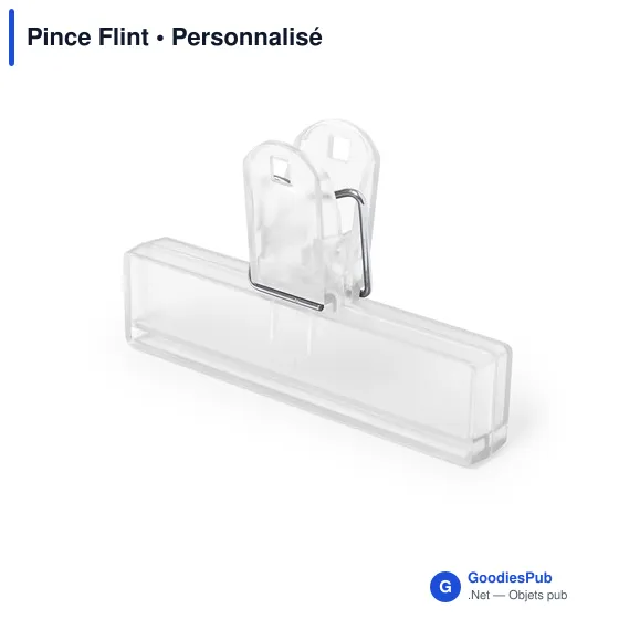 Pince de fermeture personnalisable avec logo - Pince Flint - Image 6