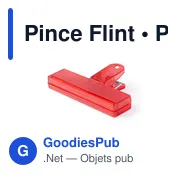 Pince de fermeture personnalisable avec logo - Pince Flint - Miniature 8