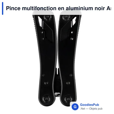 Pince multifonction en aluminium noir Ariane
