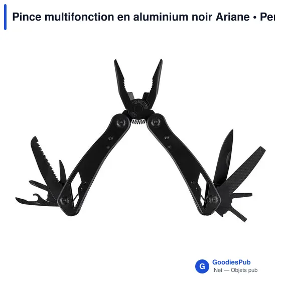 Pince multifonction en aluminium noir Ariane - Image 2
