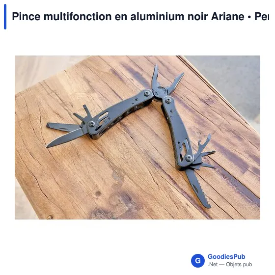 Pince multifonction en aluminium noir Ariane - Image 5